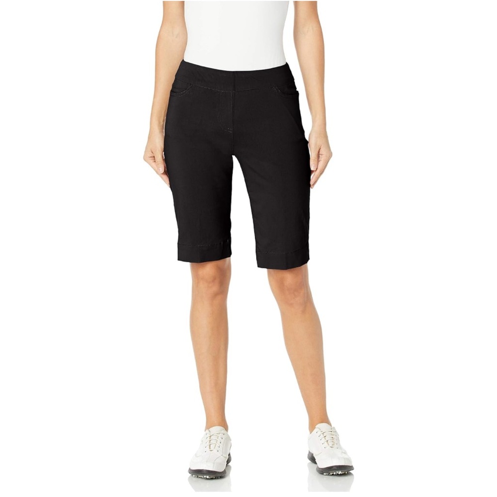 SLIM-SATION Women's Golf Wide Band Pull On Short with Real Pockets NWT